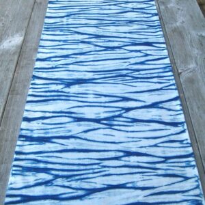 Chemin de table bleu & blanc
