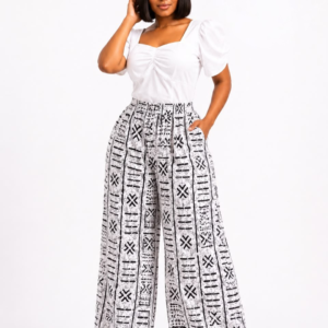Pantalon Nikki - Blanc noir