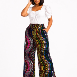 Pantalon Alany- Vague multicolore